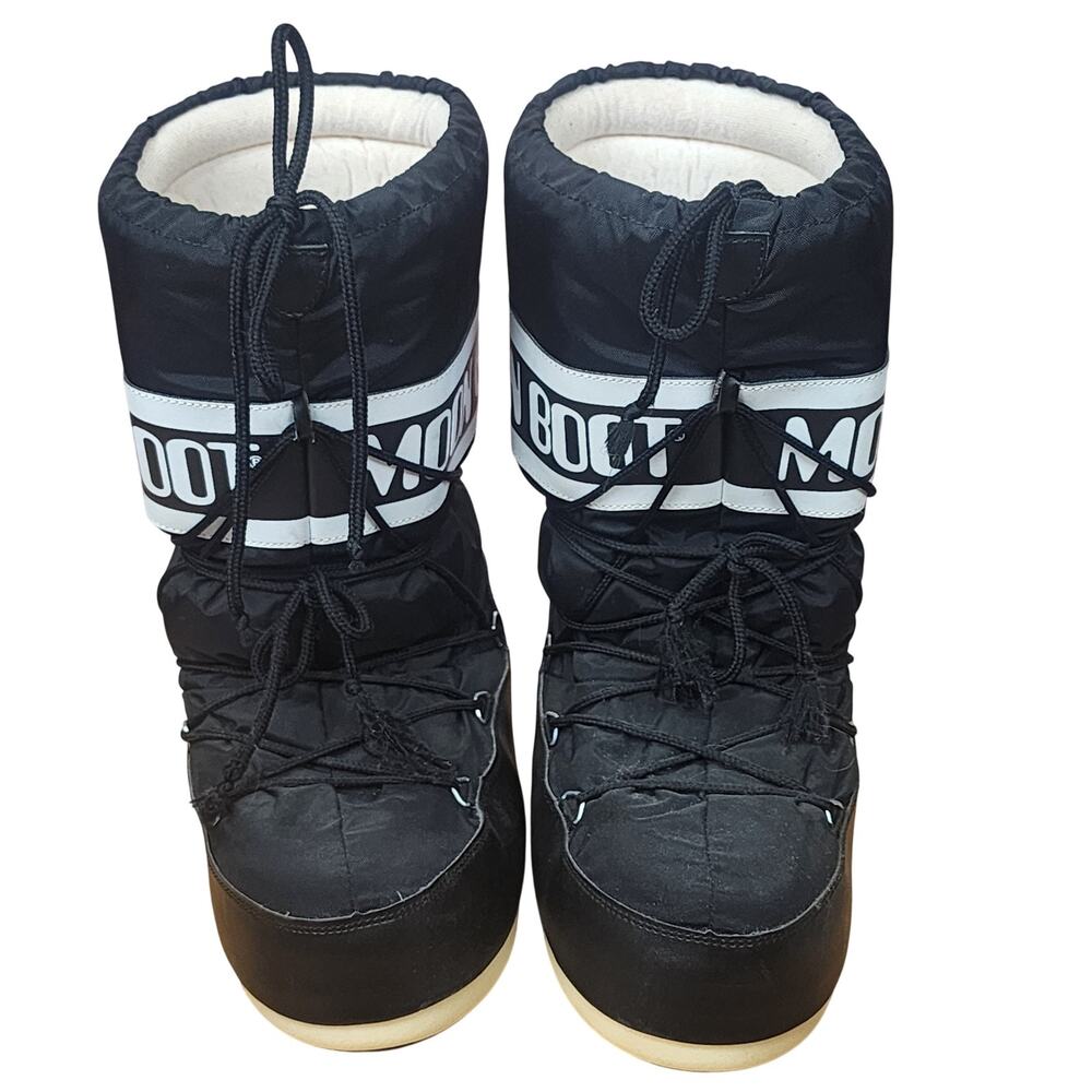 Womens Moon Boot Icon Nylon Black Snow Boot Insulated Winter Shoes